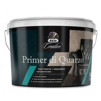 Dufa Creative PRIMER DI QUARZO - Укрывающий адгезионный грунт для декоративных покрытий, 5л (7кг)-0
