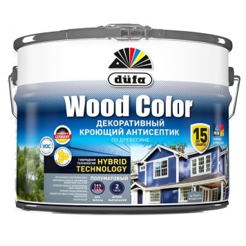 Dufa WOOD COLOR - Декоративная кроющая краска-антисептик для дерева, в ассортименте, 0,9-9 литров-0