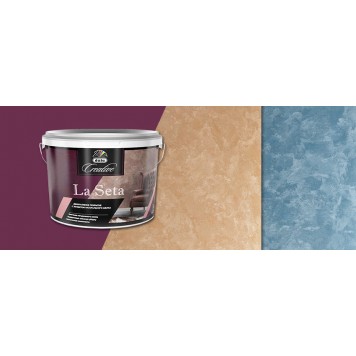 Dufa Creative La Seta ARGENTO - декоративная штукатурка с эффектом натурального шелка, 1-5 кг-1