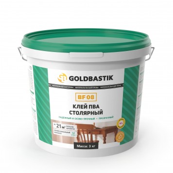 Goldbastik BF 08 - Клей ПВА столярный, 3-10кг, РБ-0
