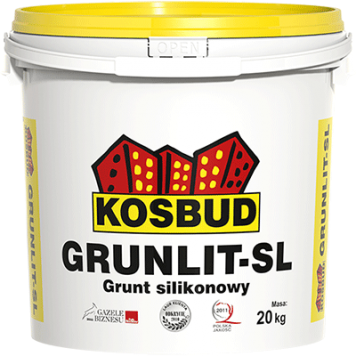 Kosbud Grunlit SL - Cиликоновая грунт-краска под окраску, 10-20 кг, Польша-0