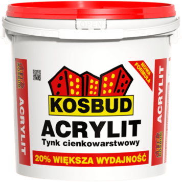 Kosbud Acrylit - Фасадная акриловая штукатурка "Барашек"/"Короед", 25 кг, Польша-0