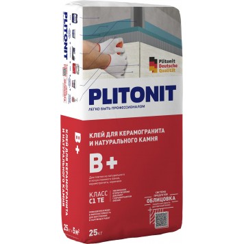 PLITONIT В+ - Клей для плитки из натурального и искусственного камня, керамогранита, керамики, 25 кг, РФ-0