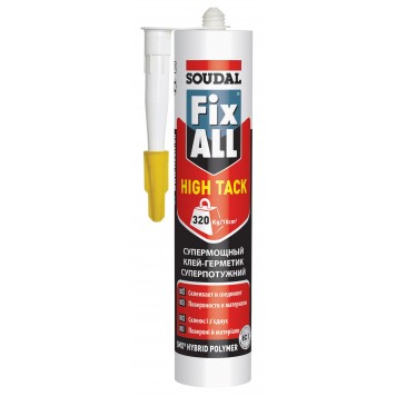 Soudal Fix All High Tack - Эластичный универсальный клей-герметик c большой адгезией, 290 мл, Бельгия-0