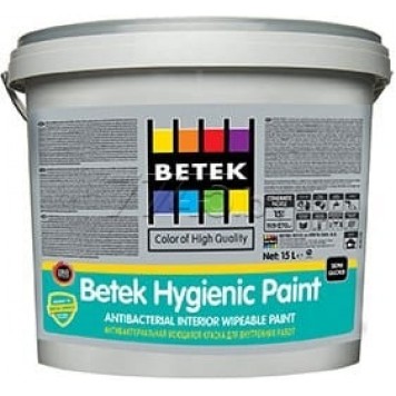 BETEK Hygienic Paint Semi Gloss - Антибактериальная краска для внутренних работ, полуматовая, 7.5-15 л, Турция.-0