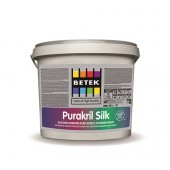 BETEK Purakril Silk White - Фасадная акрилатная краска, шелковисто-матовая, 15 л, Турция.