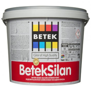 BETEK Silan - Cиликоновая фасадная краска, 15л, Турция.-0