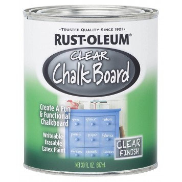 Rust Oleum Clear Chalk Board – Колеруемая грифельная краска, 0,822 литра, США-0