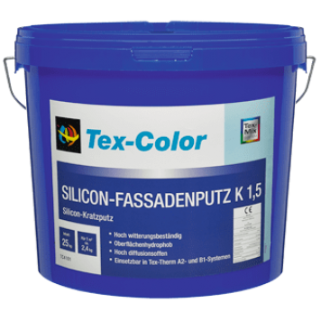 Tex-color Silicon Fassadenputz - Высококачественная силиконовая декоративно-защитная штукатурка, фактура K15, K20, K30, R15, R20 в ассортименте, 25кг-0