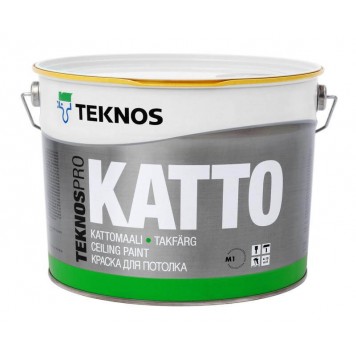 Teknos Pro Katto - Высококачественная краска для потолков, 2,7-9 л, Финляндия.-0