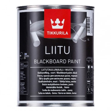 Tikkurila Liitu - Грифельная краска, черная, 1 л, Финляндия-0