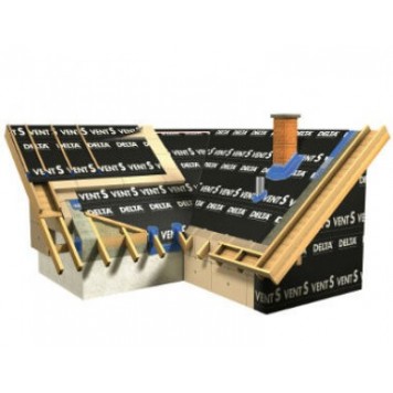 Delta Vent S - Диффузионная мембрана для сплошной обрешетки, 75м2, Германия-3