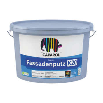 Capatect Fassadenputz K15, K20; R20, R30 - Дисперсионная декоративная штукатурка, фактура "Камешки", "Короед" 2мм, РБ, 25 кг-0