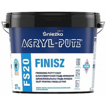 Акрил Путц FS20 Финиш - Готовая финишная шпатлевка, 5-27кг, Польша-0