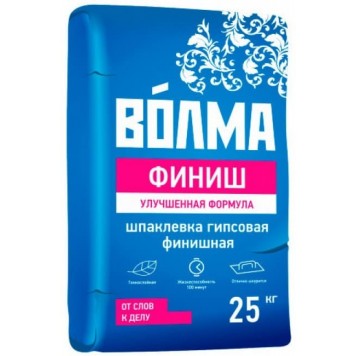 Волма Финиш - Гипсовая шпатлевка для внутренних работ, РФ, 25кг-0