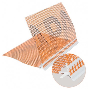 Capatect Tropfkantenprofil Profil 668/00 - Уголок с капельником и армирующий с сеткой, 2.5 м, Германия-0