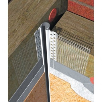 Bella Plast BP 16 - Деформационный V-образный профиль для фасадов, 2500 мм, Польша-1