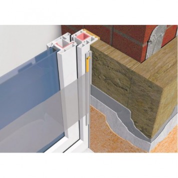 Profil Systems - Профиль примыкания к проемам 6- 9 мм, без сетки, с манжетой, 2.4 м, РФ-1