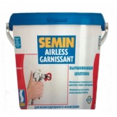 Semin Airless Garnissant (blue cover/ Синяя крышка) - Выравнивающая шпатлевка для безвоздушного нанесения до 4 мм, 25 кг, РФ