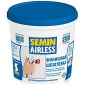 Semin Airless Boss (Синяя крышка) - Шпатлевка супер-финиш для безвоздушного нанесения, до 2-х мм, 25 кг, РФ