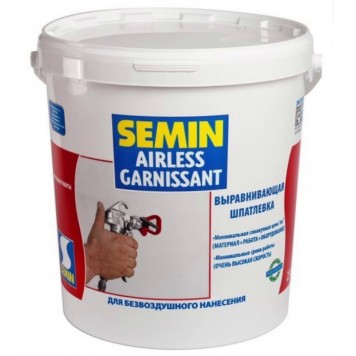 Semin Airless Garnissant - Выравнивающая шпатлевка для безвоздушного нанесения, до 7 мм, 25 кг, РФ-0