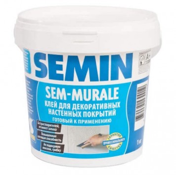Semin SEM-MURALE - Готовый клей для гибких декоративных покрытий, 10 кг, РФ-0