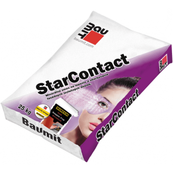 Baumit StarContact - Штукатурный состав для приклеивания плит из пенополистирола и минеральной ваты, зерно до 0,6 мм, 25 кг, РФ-0