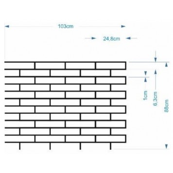 Baumit - Трафарет для имитации кирпичной кладки на фасаде, 88х103х1 см-0
