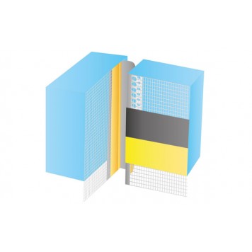 Bella Plast BP 16 - Деформационный V-образный профиль для фасадов, 2500 мм, Польша-2