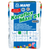 MAPEI Keraflex Maxi - Эластичный клеевой состав C2TES1 для камня и плитки, белый/серый, 25 кг, РФ