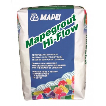 Mapei Mapegrout Hi-Flow - Армированный фиброй раствор с контролируемой усадкой для ремонта бетона, 25 кг, РФ-0
