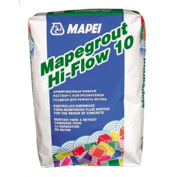 Mapei Mapegrout Hi-Flow 10 - Армированный фиброй раствор с контролируемой усадкой для ремонта бетона, 25 кг, РФ-0