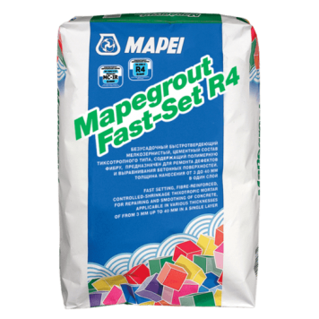 Mapei Mapegrout Fast-Set R4 - Безусадочный тиксотропный цементный состав для ремонта бетона, 25 кг, РФ-0