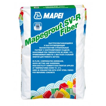 Mapei Mapegrout SV-R Fiber - Быстротвердеющая бетонная смесь наливного типа для ремонта, 25 кг, РФ-0