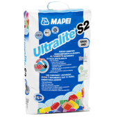 MAPEI Ultralite S2 - Легкий сверхэластичный клей для плитки C2ES2, серый/белый, 15 кг, РФ