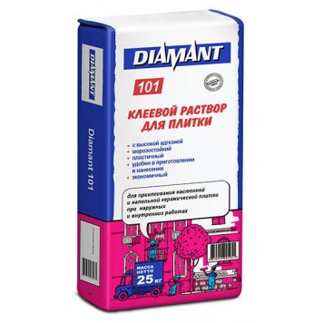 Diamant 101 (Диамант 101) - Клей для плитки, базовый, 25кг, РБ-0