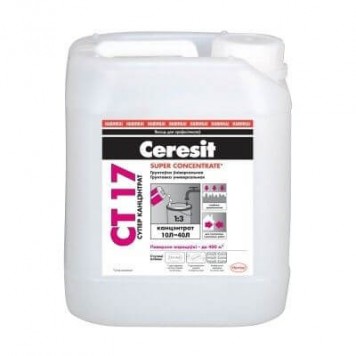 Ceresit CT 17 Акриловая грунтовка -Супер-концентрат 1:3, 5-10 литров, РБ-0