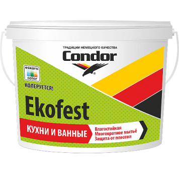 Condor Ekofest - Краска для влажных помещений, 2.5-10 литров, РБ-0