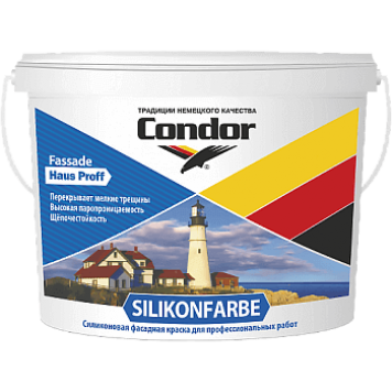Condor SilikonFarbe - Силиконовая, специальная фасадная краска, 10л, РБ -0