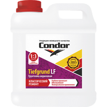Condor Tiefgrund LF - Грунтовка бесцветная, концентрат 1:3, 5-10 литров, РБ.-0