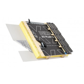 DELTA-XX HEAVY PLUS - Диффузионная мембрана для использования на крышах с сплошным настилом, 1,5*50 м, рулон 75 м2, 200 гр/м2, Германия-1