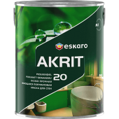 Eskaro Akrit 20 - Полуматовая краска для влажных помещений, 0.95-9.5 л, Финляндия