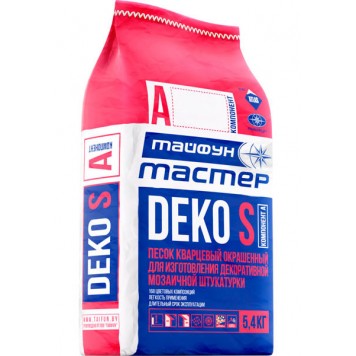 Тайфун Мастер Deko S (Комп А) - Цветной наполнитель для изготовления декоративной мозаичной штукатурки, в ассортименте, 5.4кг, РБ-0