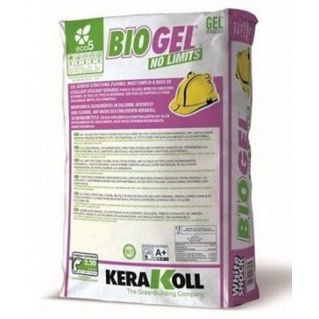 Kerakoll Biogel No Limits - Эластичный клей-гель C2TES1 для любой облицовки, серый/белый, 25 кг, Польша -0