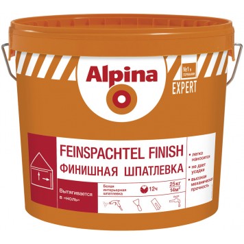 Alpina Expert Feinspachtel - Готовая финишная шпатлевка 0-3 мм, РБ, 15-25кг-0