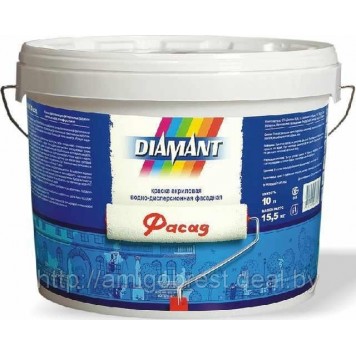 Diamant Надежный Фасад - Атмосферостойкая фасадная краска, 10 литров, РБ-0
