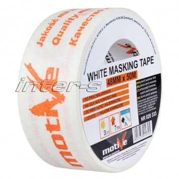 Motive White Masking Tape - малярная лента белая, размер 48мм*50м, Польша-0