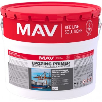MAV Epozinc Primer - Грунтовка цинконаполненная по металлу, 10 литров, РБ-0