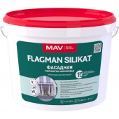 MAV Flagman Silikat  - Реставрационно-отделочная силикатная краска,5-11 л, РБ