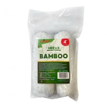Lucky Bamboo Mini 100 мм - валики для краски, микрофибра с волокнами бамбука, ворс 10 мм, 2 шт-1